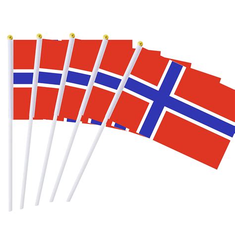 norway flag images on a stick